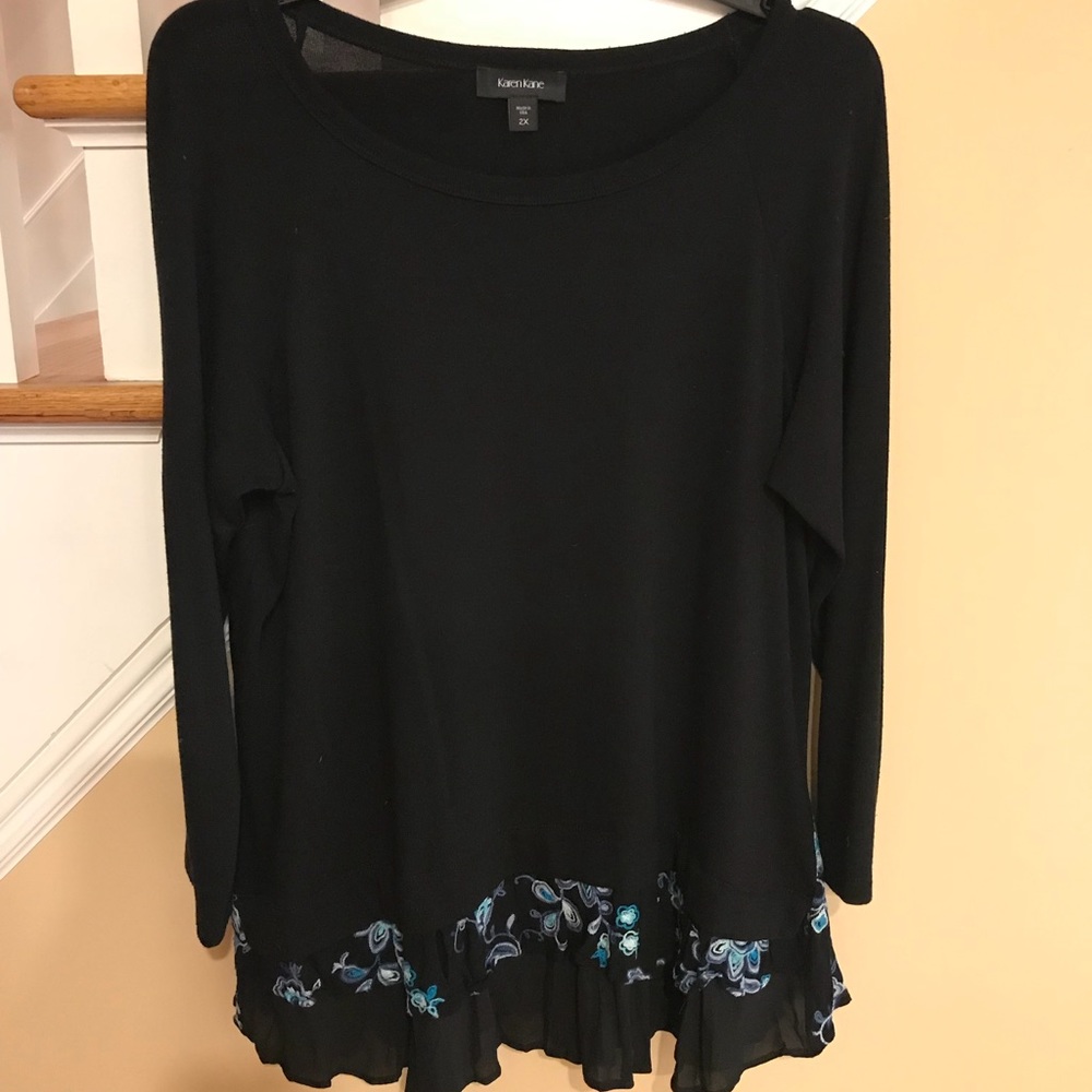 Karen Kane black sweater tunic